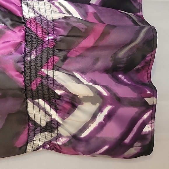 AGB Women's Purple Banded Waist Top Size Large - Picture 4 of 11